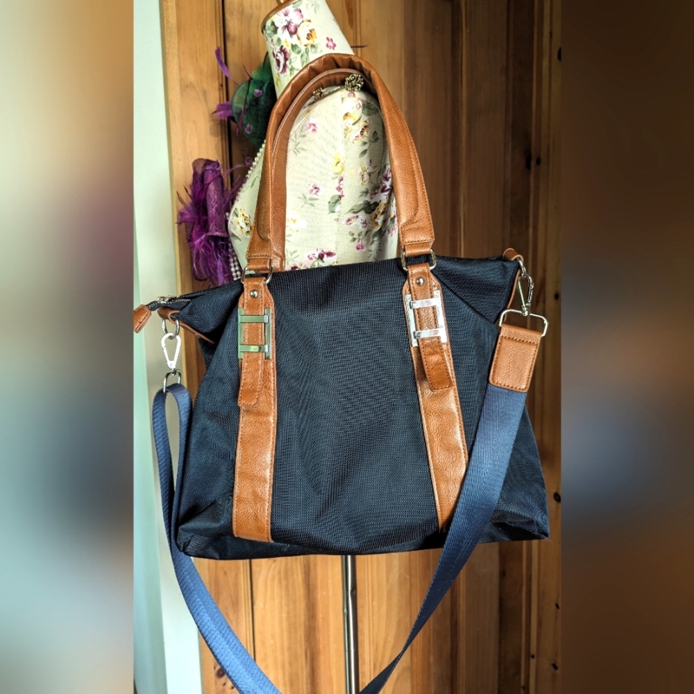 Navy blue Nylon Computer Bag‎